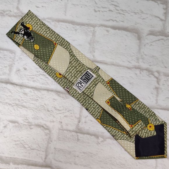 Vintage RM Style Necktie Ralph Marlin Grand Slam Home Run Baseball Novelty Tie - Picture 3 of 6